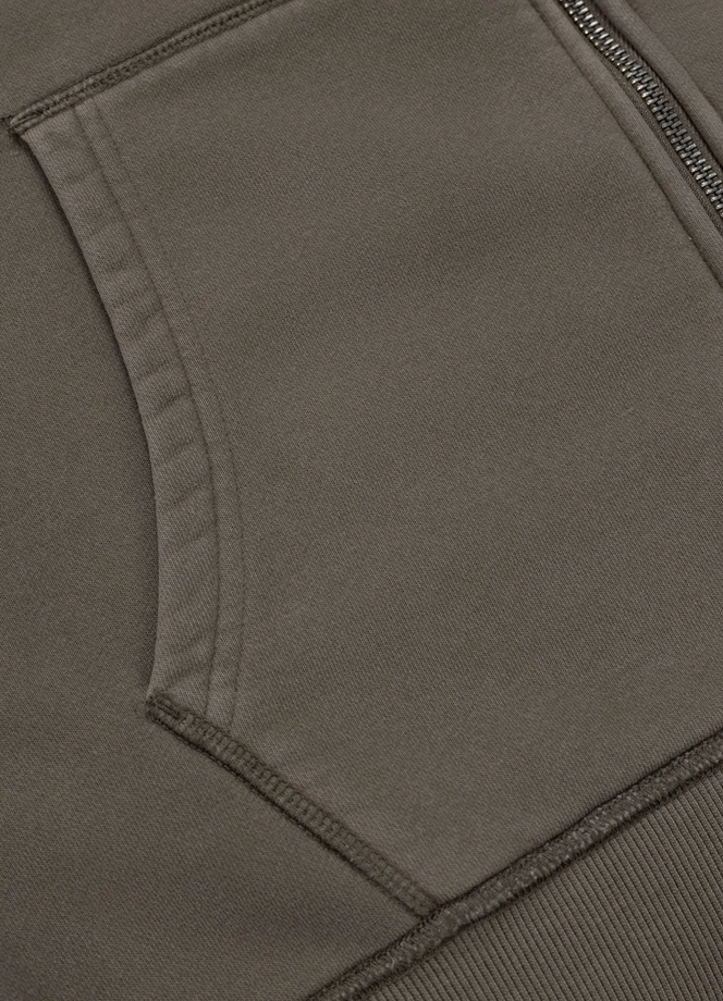 Bluza męska rozpinana z kapturem Pit Bull Hackett ciemna oliwka