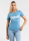 Koszulka damska T-shirt Pit Bull Angel Logo niebieska