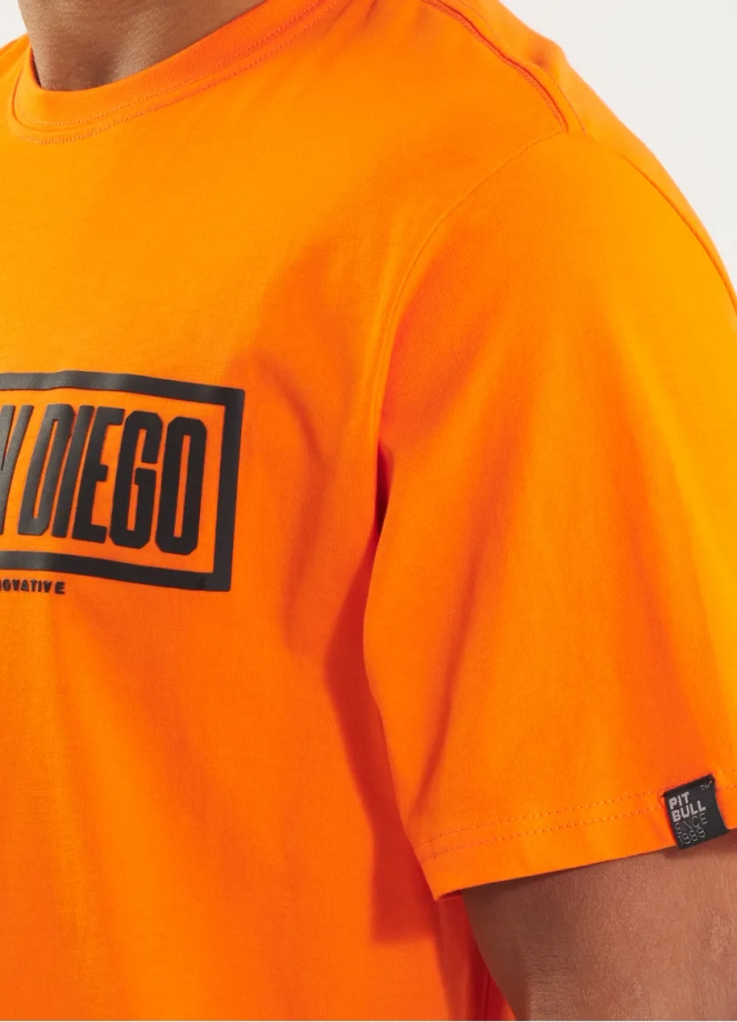 Koszulka męska T-Shirt Pit Bull Pitbull Eighty Nine Dog 25 pomarańczowa