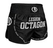 Spodenki Muay Thai Kickboxing Legion Octagon Mesh Premium czarno/białe
