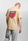Koszulka męska t-shirt Prosto Big Shield beżowa