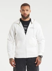 Bluza męska z kapturem Pitbull Pit Bull Sampson ZIP biała