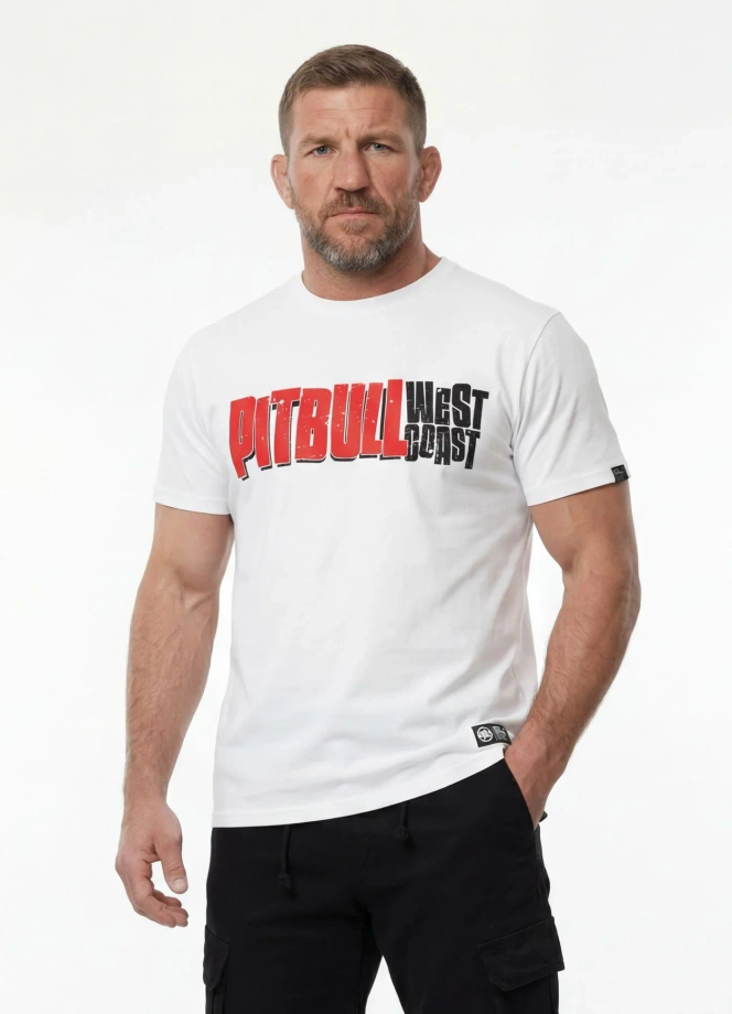 Koszulka męska T-Shirt Pit Bull Rebel Born biała