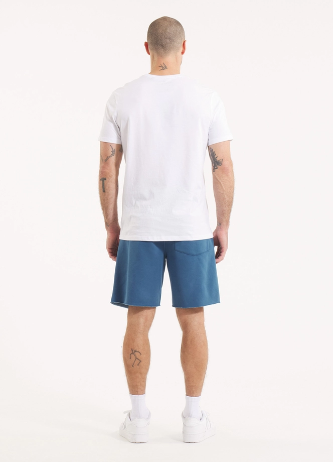 Spodenki szorty dresowe męskie Pitbull Lancaster 2 Washed niebieskie