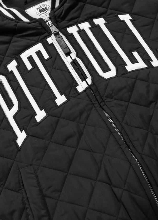 Kurtka męska przejściowa bejsbolówka Pit Bull Jupiter czarna