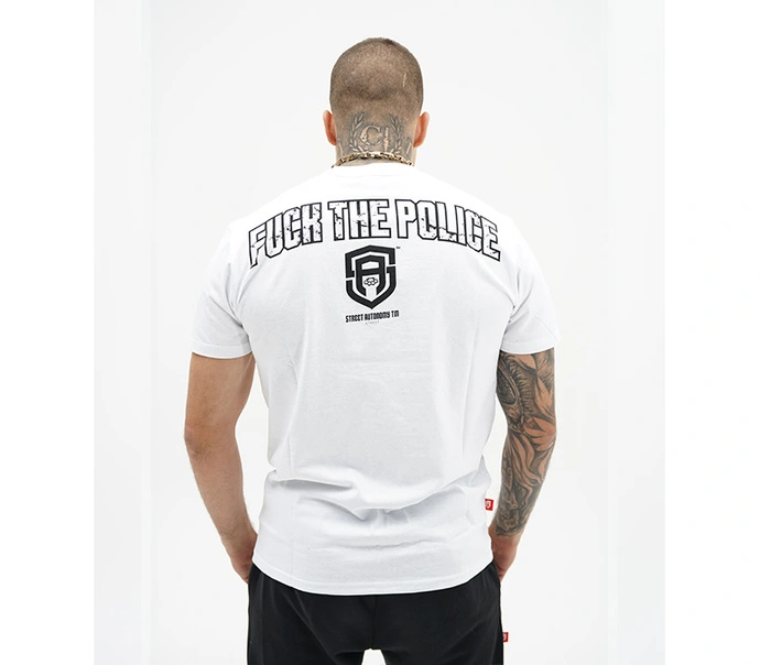 Koszulka męska t-shirt Street Autonomy Fuck biała