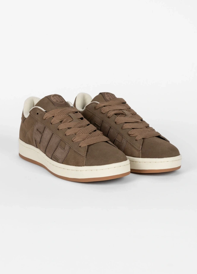 Buty sportowe sneakersy męskie Pit Bull Walker brązowe