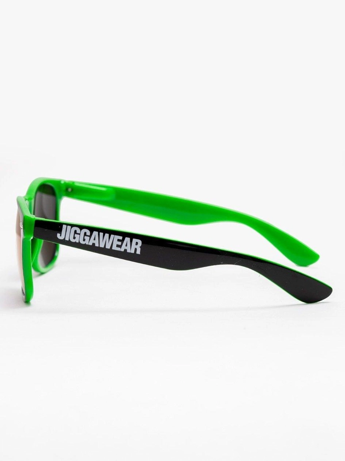 Okulary przeciwsłoneczne Jigga Wear Name Contrast Wayfarer czarno/zielono/fioletowe