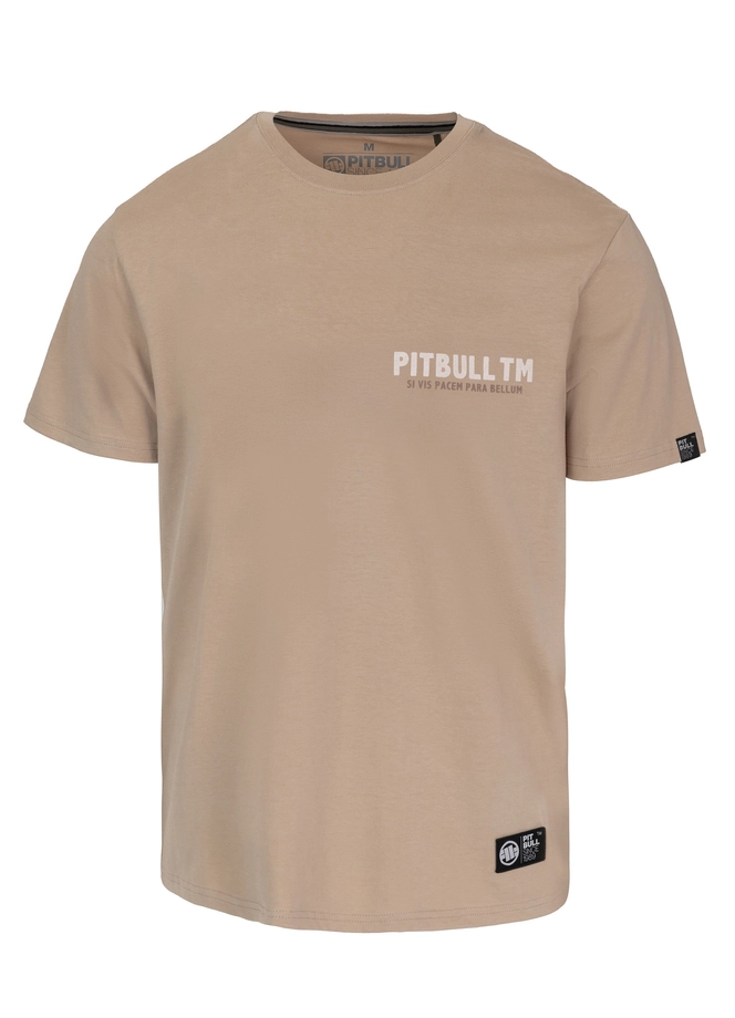 Koszulka męska T-Shirt Pit Bull Pitbull Parabellum Savana beżowa