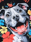 Koszulka damska T-shirt Pit Bull Happy-Pit 2 czarna
