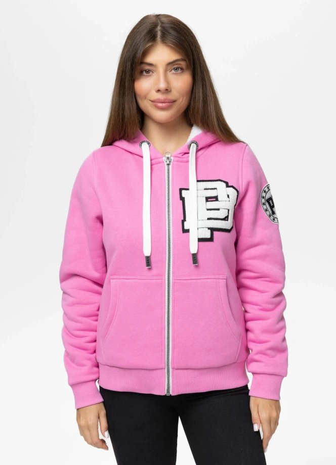 Bluza damska z kapturem ZIP Pit Bull Ruffina PB różowa