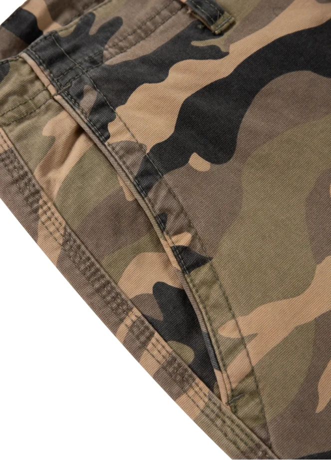Spodenki szorty męskie bojówki Pitbull Pit Bull Cargo Jackal woodland camo