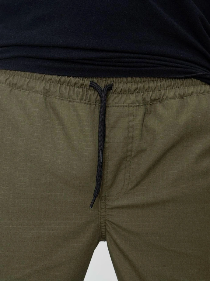 Spodnie męskie Materiałowe Jogger Bojówki Jigga Wear Crown Ripstop Cargo khaki zielone