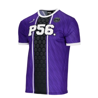 Koszulka męska T-shirt Dudek P56 Grass Football czarno/fioletowa