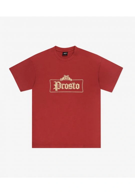Koszulka męska t-shirt oversize Prosto Bull czerwona