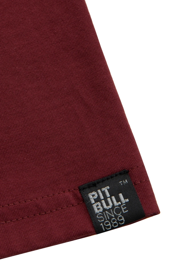 Koszulka męska T-Shirt Pitbull Hilltop bordowa burgundowa