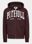 Bluza męska rozpinana z kapturem Pit Bull Norton ciemno bordowa