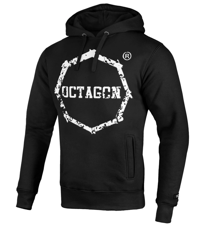 Bluza z kapturem Octagon Zęby LIGHT hoodie czarna