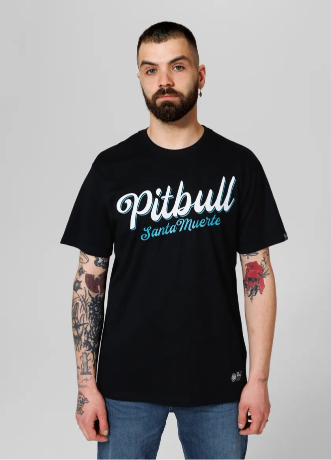 Koszulka męska T-Shirt Pit Bull Pitbull Santa Muerte 24 czarna