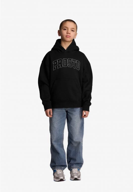 Bluza dziecięca z kapturem Prosto Kids Backstage hoodie czarna