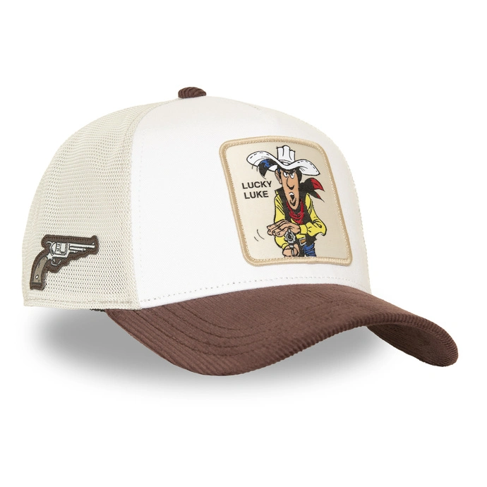 Czapka z daszkiem Capslab Lucky Luke biała bordowa szara