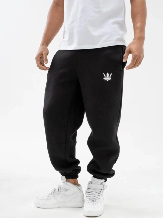 Spodnie dresowe męskie Jigga Wear Small Crown czarne