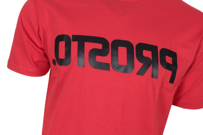 Koszulka męska t-shirt Prosto Klasyk Revers czerwona