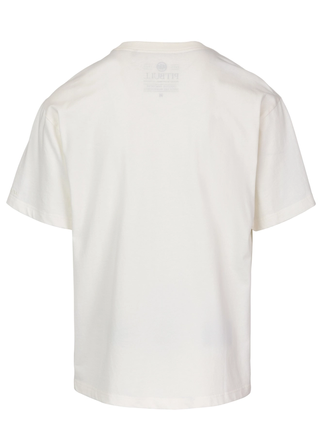 Koszulka męska T-Shirt oversize Pitbull Skull Logo Loose Fit biała
