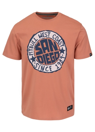 Koszulka męska T-Shirt Pit Bull Pitbull San Diego Sun łososiowa