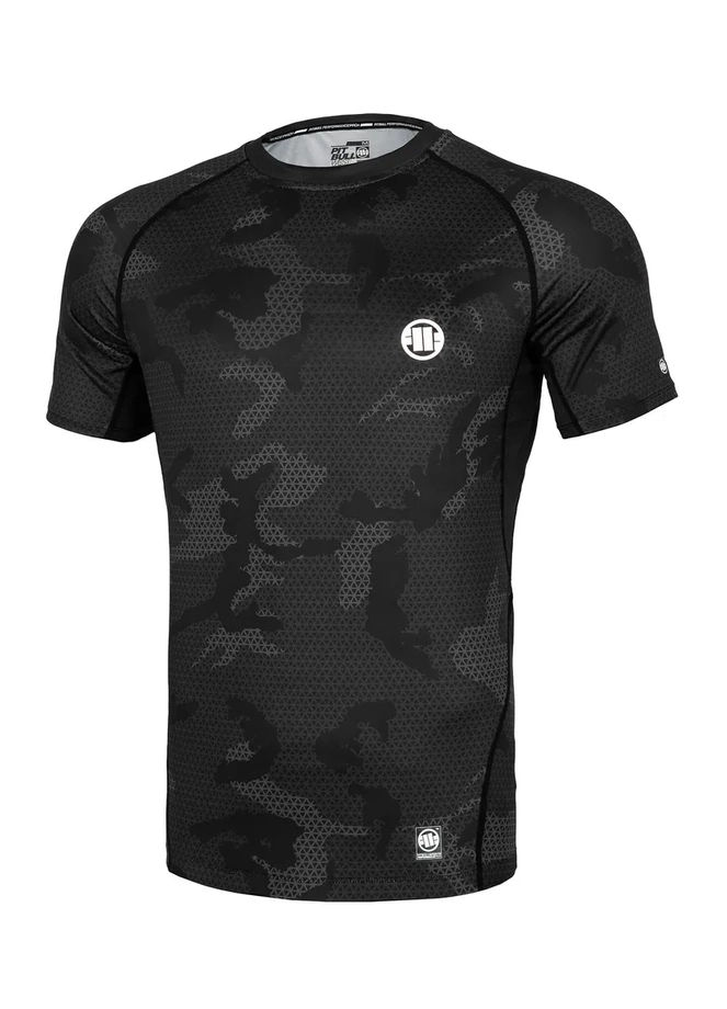 Koszulka rashguard Pit Bull Shortsleeve Net Camo II 24 czarna