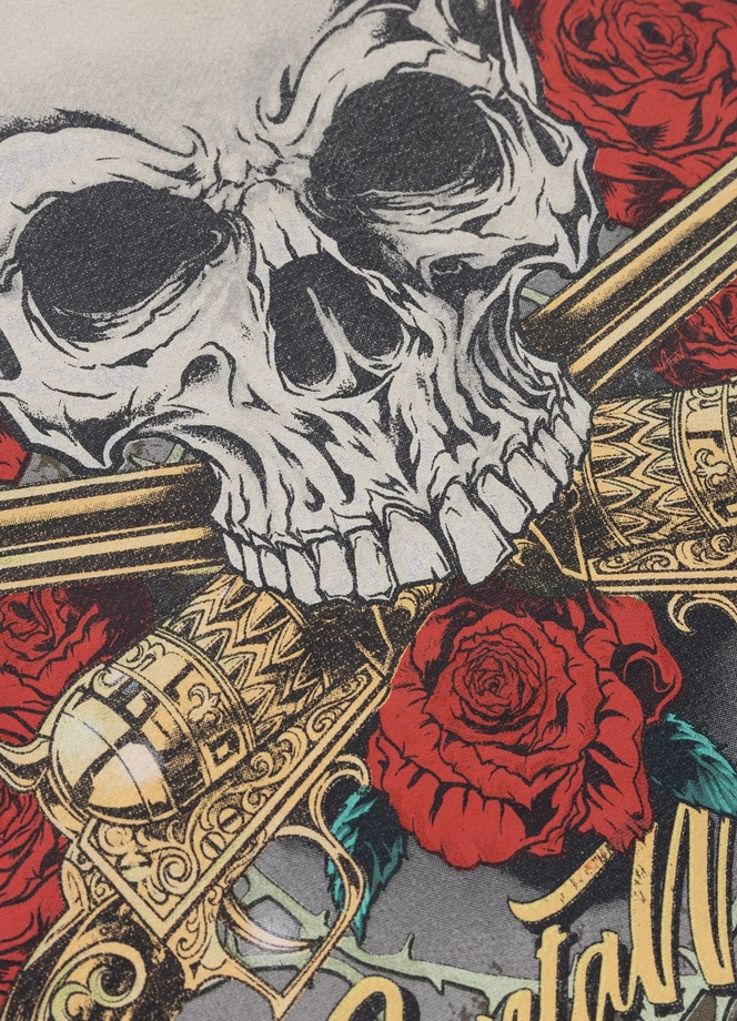 Bluza męska rozpinana z kapturem Pitbull Santa Muerte zielona