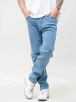 Spodnie męskie Jeans Jigga Wear Mini Haft Logo jasne niebieskie