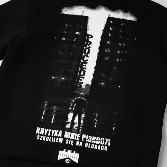Bluza męska z kapturem Chada Proceder Krytyka czarna