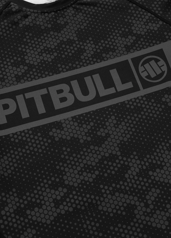 Koszulka męska rashguard Pitbull Hex Camo Hilltop czarna