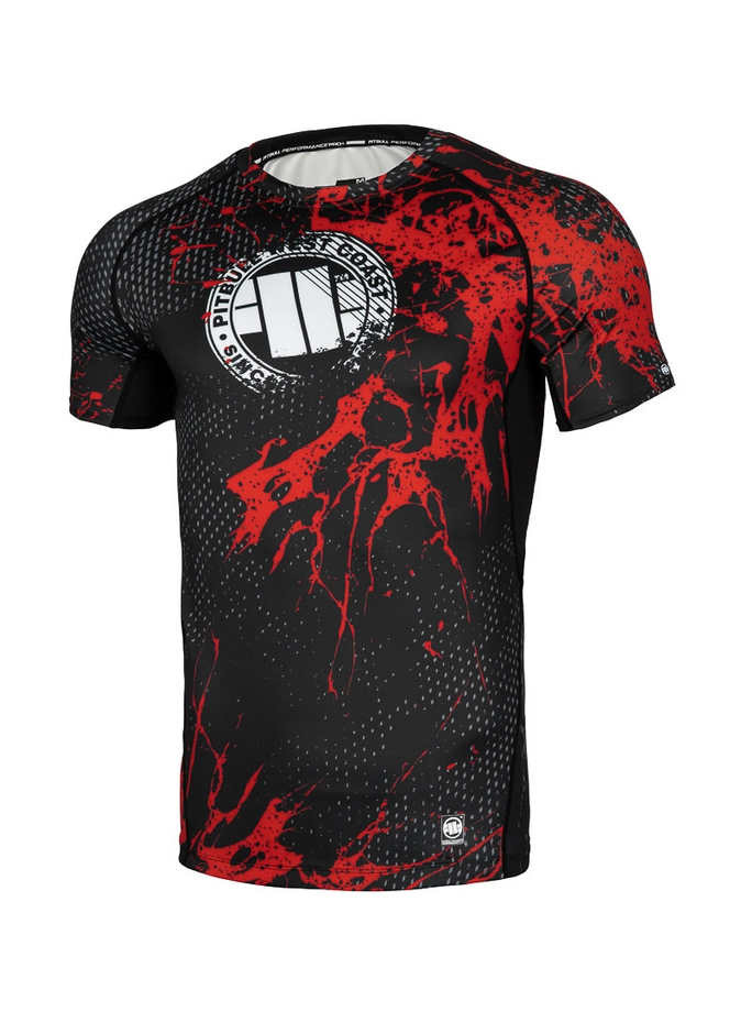 Koszulka męska rashguard Pit Bull Shortsleeve Blood Dog II 24 czarna