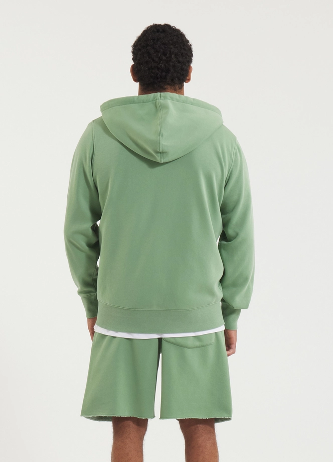 Bluza męska z kapturem Pitbull Pit Bull Lancaster 2 ZIP Washed zielona