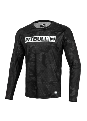 Koszulka Longsleeeve męski Pit Bull Pitbull Performance Pro Plus Net Camo Hilltop II 24 czarna