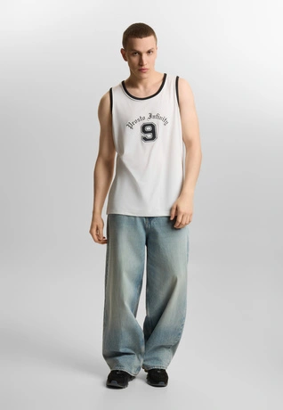 Koszulka męska Tank Top Prosto Nine biała