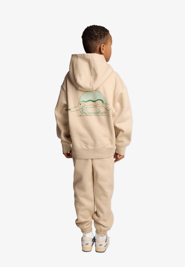 Bluza dziecięca z kapturem Prosto Kids Hot-Dog hoodie beżowa