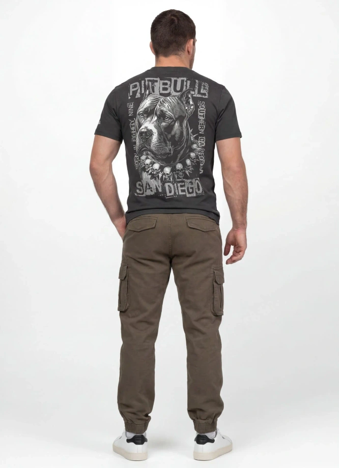 Koszulka męska T-Shirt Pitbull West Coast Blacky szary