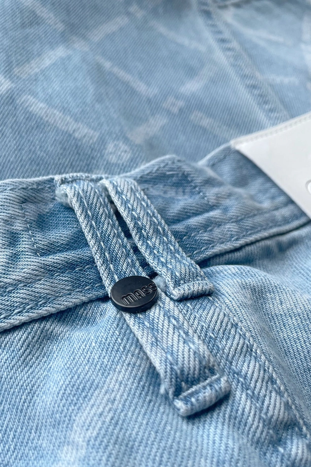 Spodnie męskie Jeans Extra Baggy Mass Denim Monogram jasno niebieskie