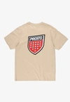 Koszulka męska t-shirt Prosto Big Shield beżowa