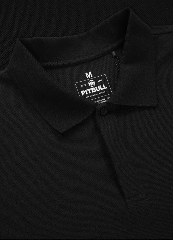 Koszulka męska Polo Pitbull Pit Bull Pique Rockey czarna