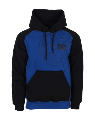 Bluza męska z kapturem Ciemna Strefa CS Reglan Wir niebieska