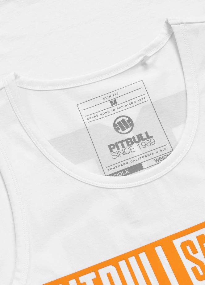 Koszulka męska tank top Pitbull Eighty Nine Dog biała