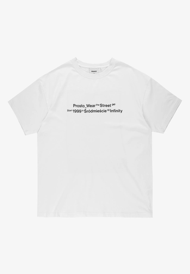 Koszulka męska t-shirt oversize Prosto Callendar biała