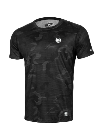 Koszulka męska T-shirt Pit Bull Mesh Performance Pro Plus Net Camo II czarna