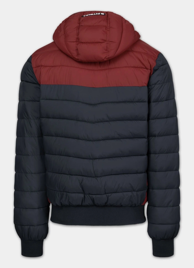 Kurtka zimowa męska Pit Bull Rubio granatowa/czerwona