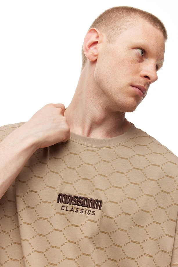 Koszulka męska t-shirt Mass Dnm Biarritz beżowa