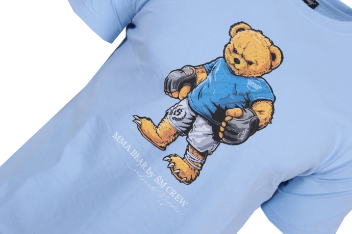 Koszulka męska t-shirt Środowisko Miejskie MMA Bear niebieska